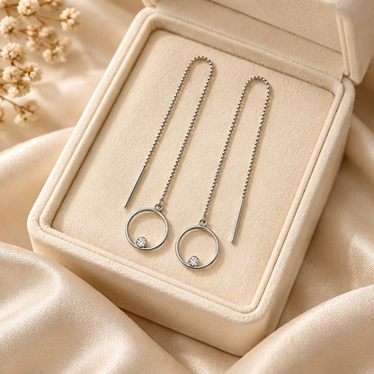 VIVALORA® Orbit Threader Earrings — lifestyle and gifting scene